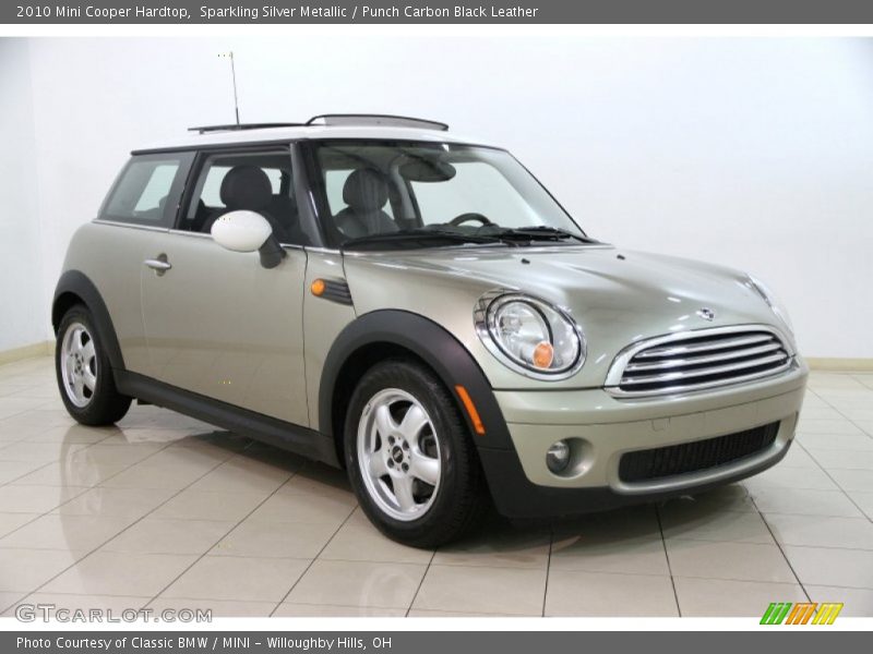 Sparkling Silver Metallic / Punch Carbon Black Leather 2010 Mini Cooper Hardtop