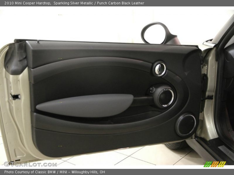 Sparkling Silver Metallic / Punch Carbon Black Leather 2010 Mini Cooper Hardtop