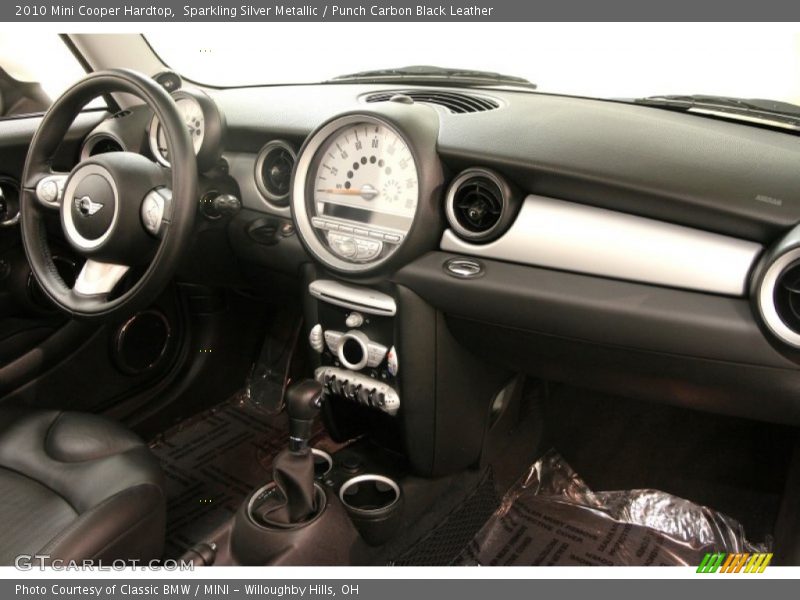 Sparkling Silver Metallic / Punch Carbon Black Leather 2010 Mini Cooper Hardtop
