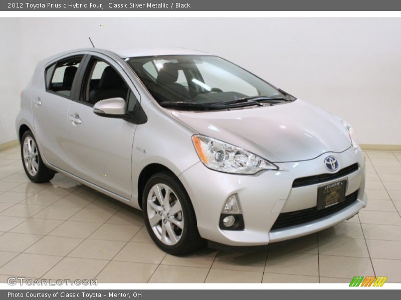 Classic Silver Metallic / Black 2012 Toyota Prius c Hybrid Four