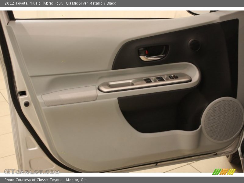 Classic Silver Metallic / Black 2012 Toyota Prius c Hybrid Four