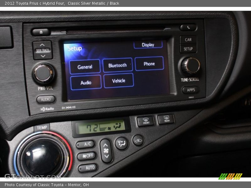 Classic Silver Metallic / Black 2012 Toyota Prius c Hybrid Four