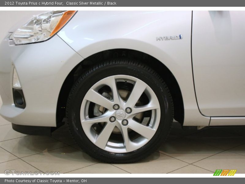 Classic Silver Metallic / Black 2012 Toyota Prius c Hybrid Four