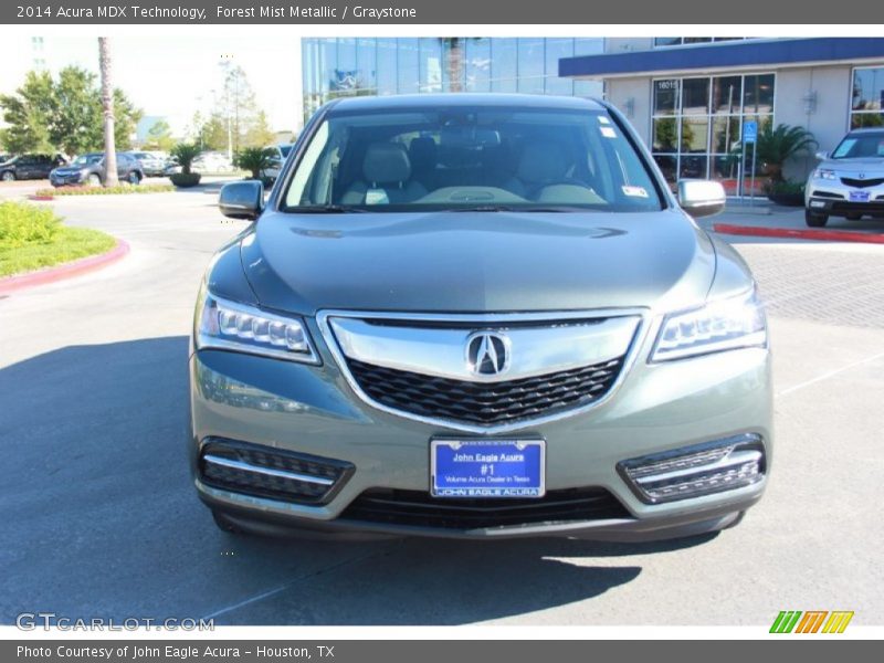 Forest Mist Metallic / Graystone 2014 Acura MDX Technology