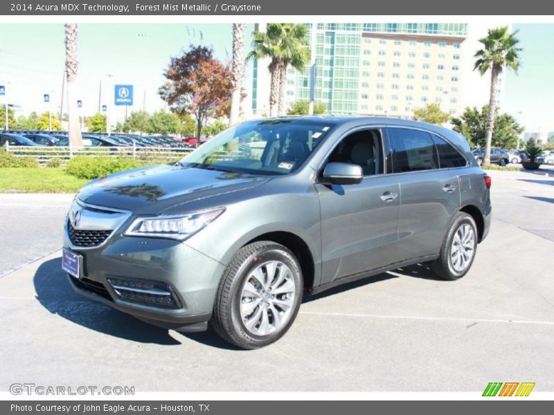 Forest Mist Metallic / Graystone 2014 Acura MDX Technology