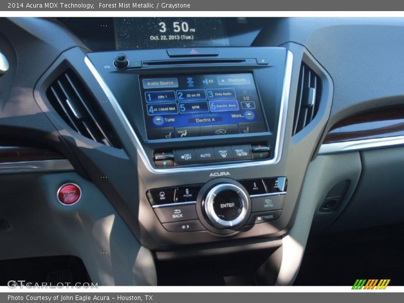 Forest Mist Metallic / Graystone 2014 Acura MDX Technology