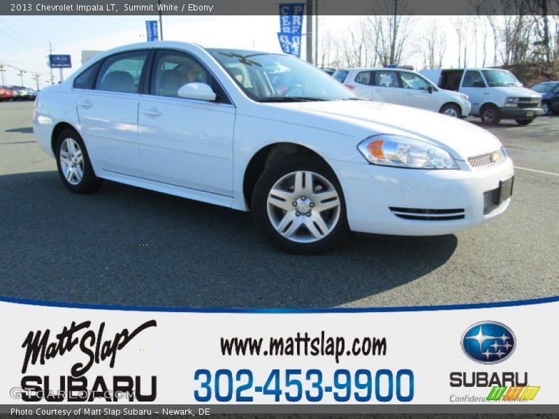 Summit White / Ebony 2013 Chevrolet Impala LT