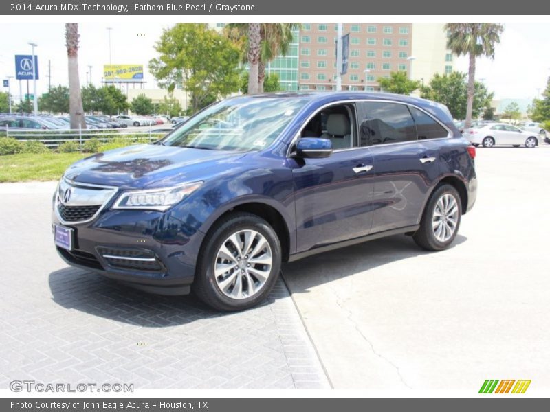 Fathom Blue Pearl / Graystone 2014 Acura MDX Technology