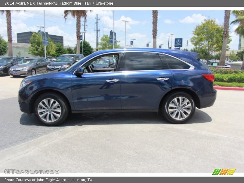 Fathom Blue Pearl / Graystone 2014 Acura MDX Technology