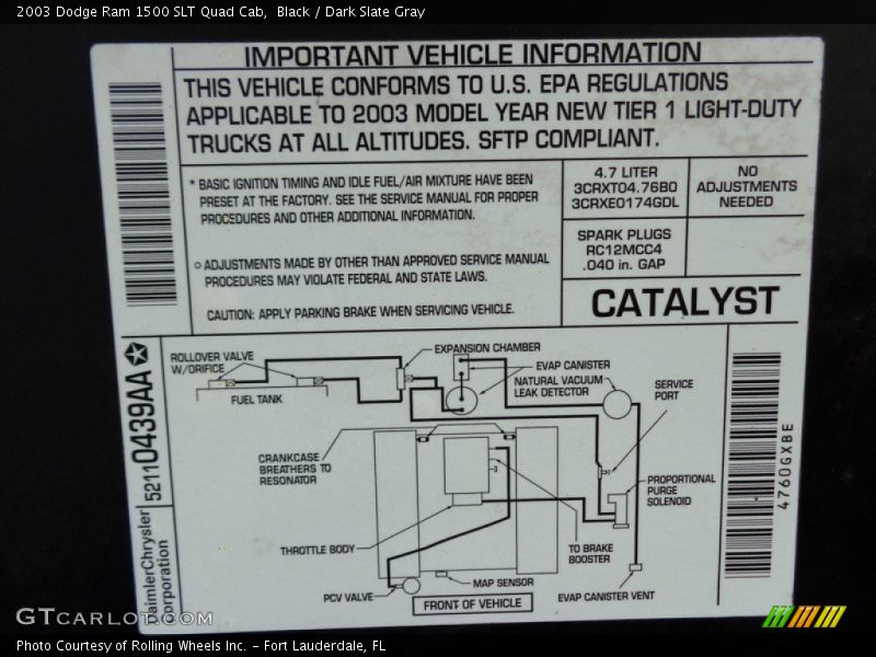 Black / Dark Slate Gray 2003 Dodge Ram 1500 SLT Quad Cab