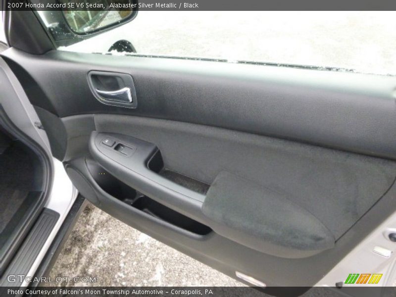 Alabaster Silver Metallic / Black 2007 Honda Accord SE V6 Sedan
