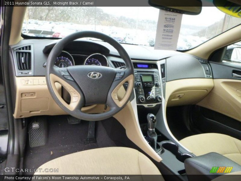 Midnight Black / Camel 2011 Hyundai Sonata GLS