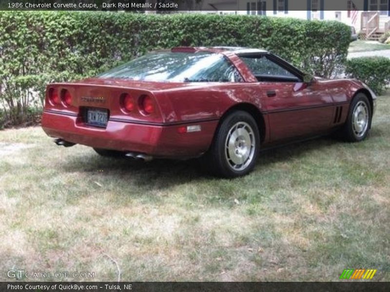 Dark Red Metallic / Saddle 1986 Chevrolet Corvette Coupe