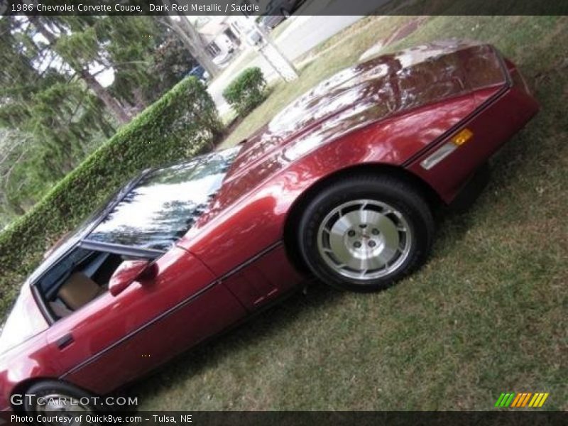 Dark Red Metallic / Saddle 1986 Chevrolet Corvette Coupe