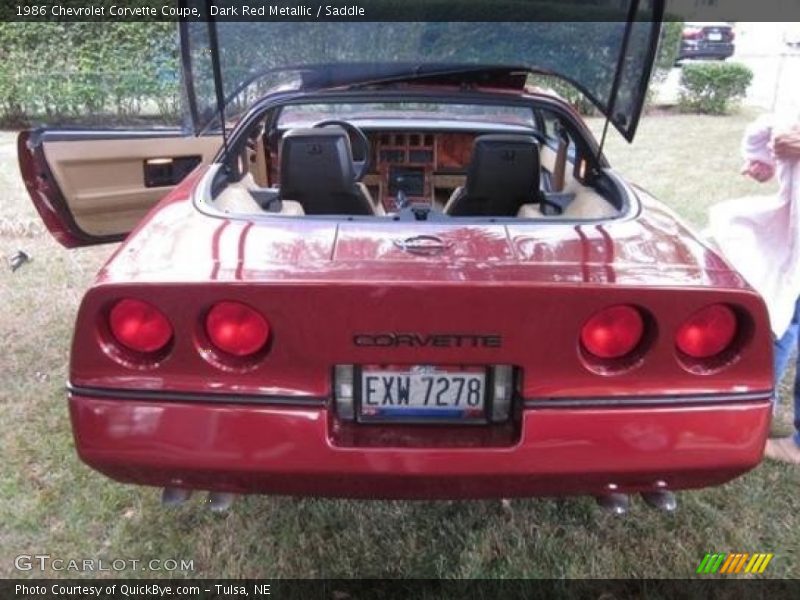 Dark Red Metallic / Saddle 1986 Chevrolet Corvette Coupe