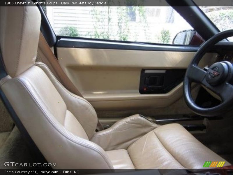 Dark Red Metallic / Saddle 1986 Chevrolet Corvette Coupe