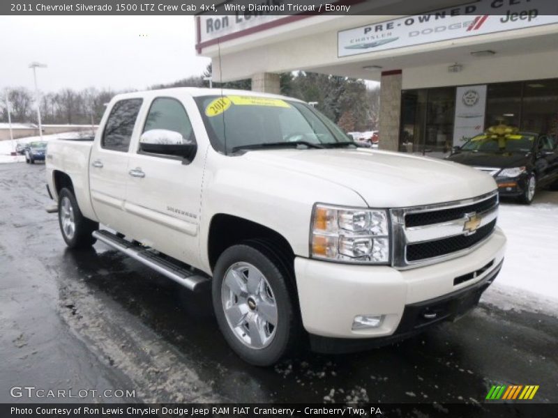 White Diamond Tricoat / Ebony 2011 Chevrolet Silverado 1500 LTZ Crew Cab 4x4