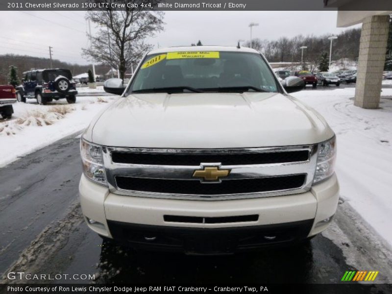 White Diamond Tricoat / Ebony 2011 Chevrolet Silverado 1500 LTZ Crew Cab 4x4