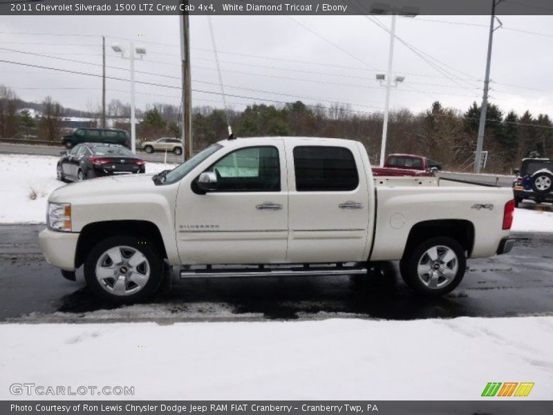 White Diamond Tricoat / Ebony 2011 Chevrolet Silverado 1500 LTZ Crew Cab 4x4