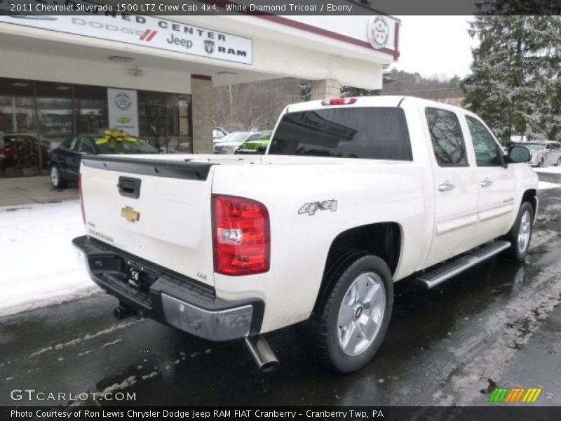 White Diamond Tricoat / Ebony 2011 Chevrolet Silverado 1500 LTZ Crew Cab 4x4