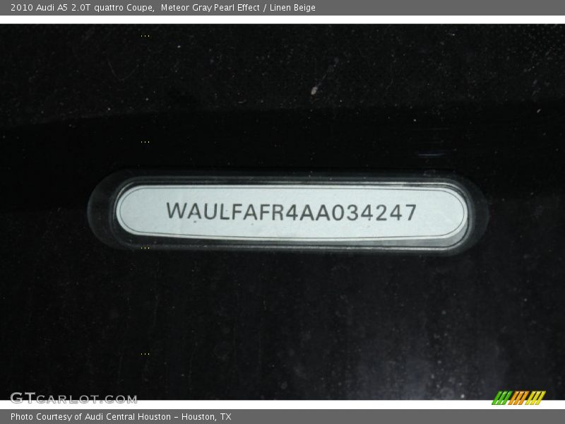 Meteor Gray Pearl Effect / Linen Beige 2010 Audi A5 2.0T quattro Coupe