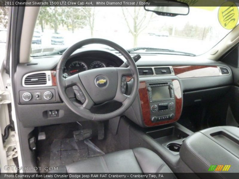 White Diamond Tricoat / Ebony 2011 Chevrolet Silverado 1500 LTZ Crew Cab 4x4
