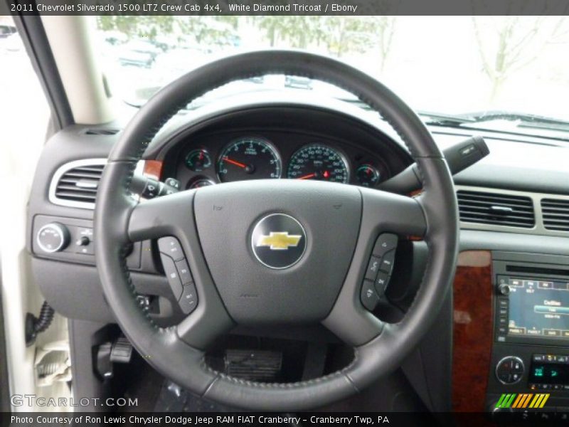 White Diamond Tricoat / Ebony 2011 Chevrolet Silverado 1500 LTZ Crew Cab 4x4
