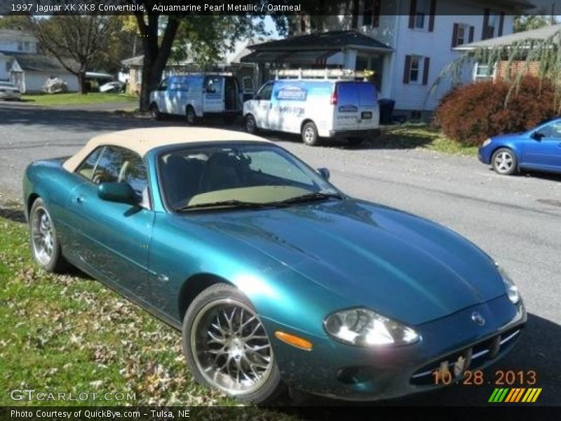 Aquamarine Pearl Metallic / Oatmeal 1997 Jaguar XK XK8 Convertible