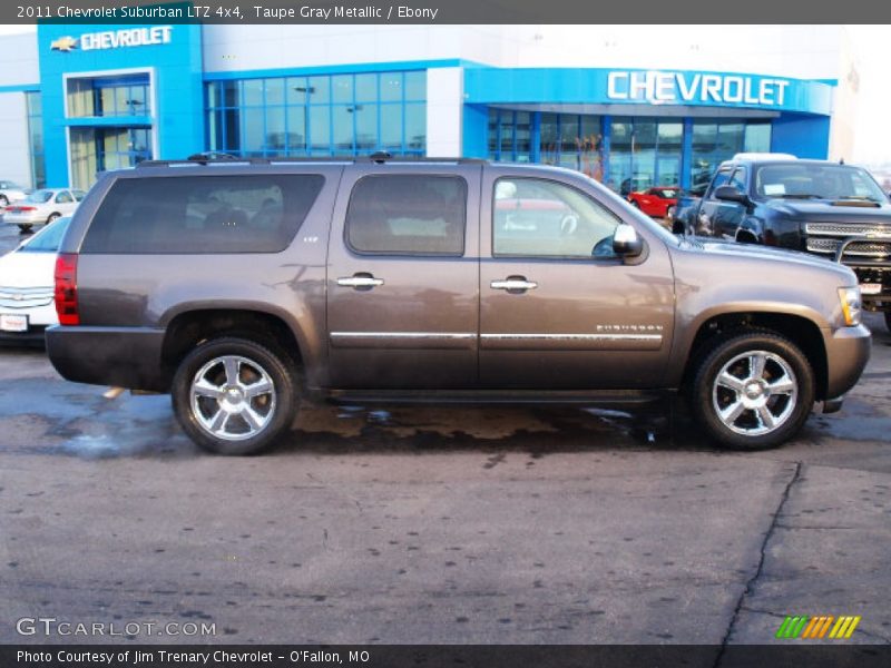 Taupe Gray Metallic / Ebony 2011 Chevrolet Suburban LTZ 4x4