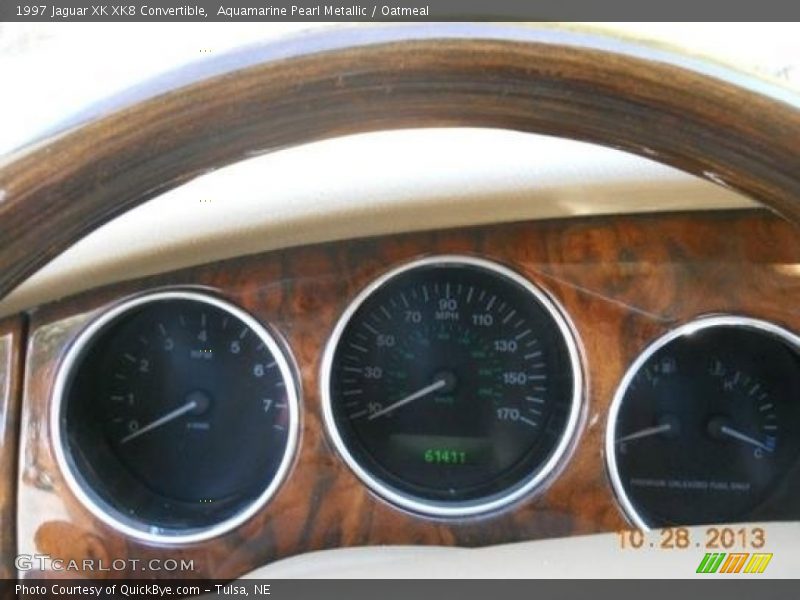 Aquamarine Pearl Metallic / Oatmeal 1997 Jaguar XK XK8 Convertible