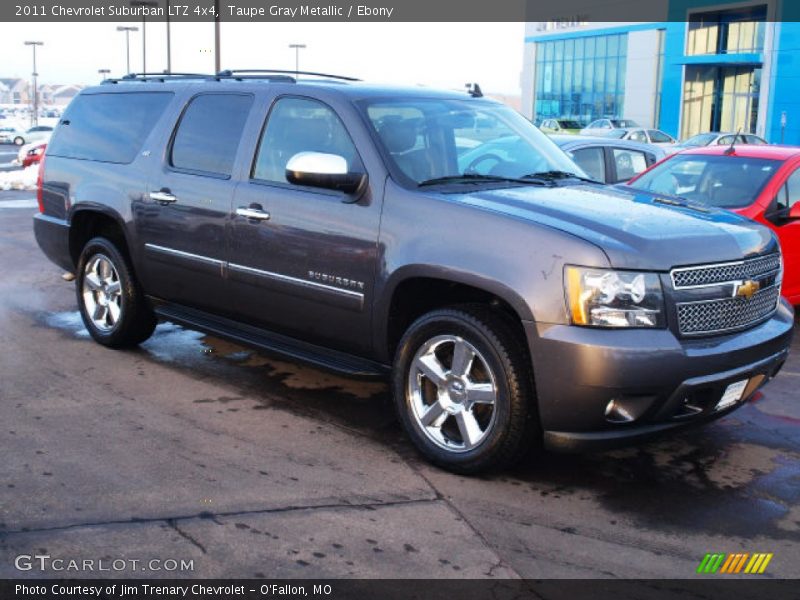 Taupe Gray Metallic / Ebony 2011 Chevrolet Suburban LTZ 4x4