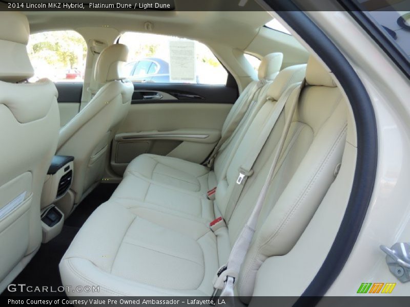 Rear Seat of 2014 MKZ Hybrid