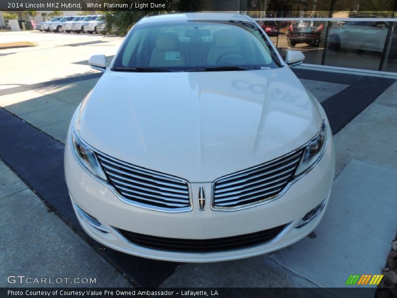 White Platinum / Light Dune 2014 Lincoln MKZ Hybrid