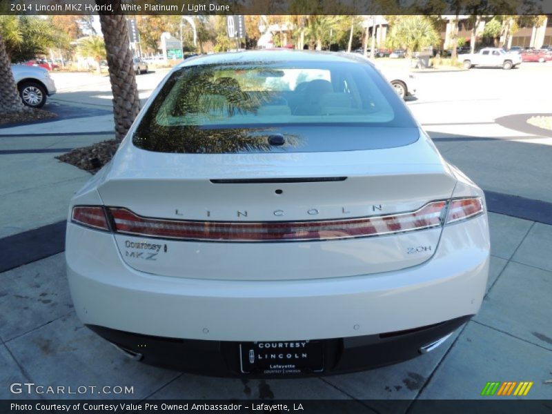 White Platinum / Light Dune 2014 Lincoln MKZ Hybrid