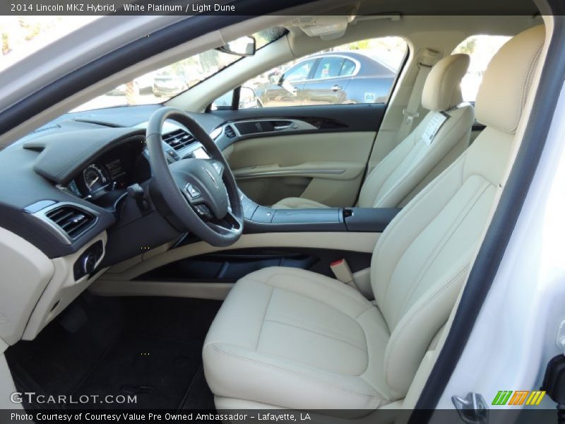 Front Seat of 2014 MKZ Hybrid