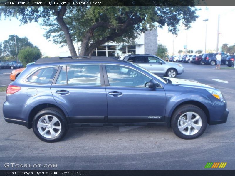 Twilight Blue Metallic / Ivory 2014 Subaru Outback 2.5i