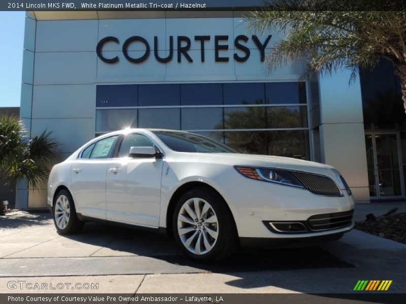 White Platinum Metallic Tri-coat / Hazelnut 2014 Lincoln MKS FWD