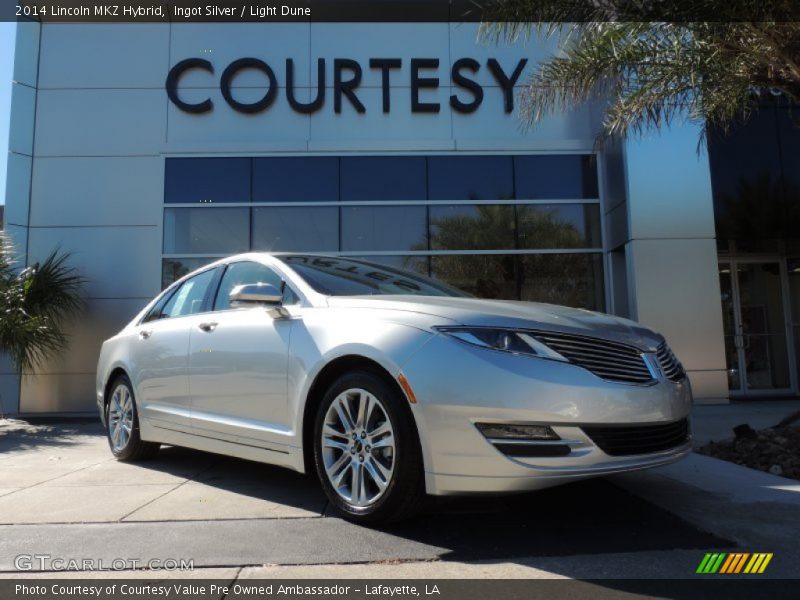 Ingot Silver / Light Dune 2014 Lincoln MKZ Hybrid