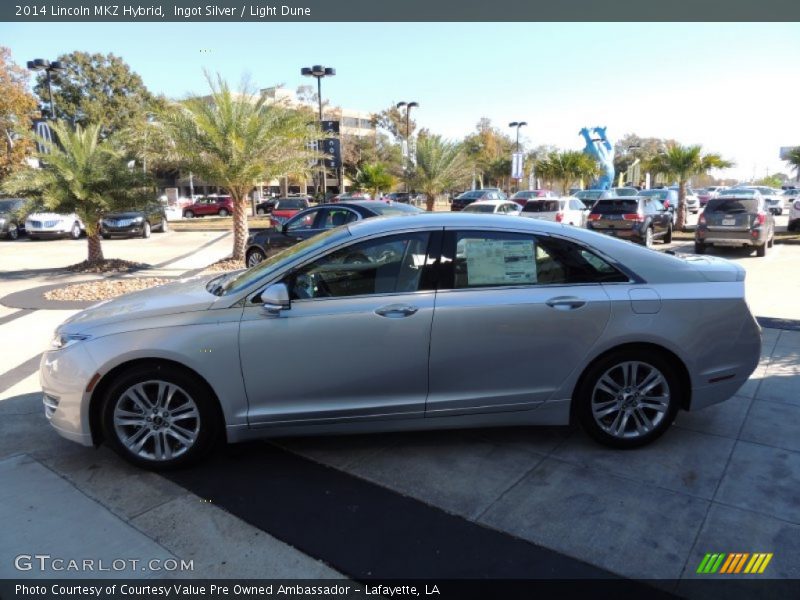 Ingot Silver / Light Dune 2014 Lincoln MKZ Hybrid
