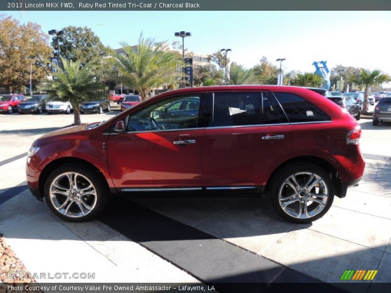 Ruby Red Tinted Tri-Coat / Charcoal Black 2013 Lincoln MKX FWD