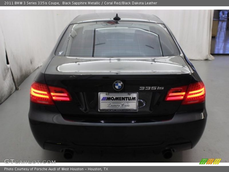 Black Sapphire Metallic / Coral Red/Black Dakota Leather 2011 BMW 3 Series 335is Coupe