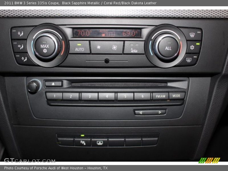 Black Sapphire Metallic / Coral Red/Black Dakota Leather 2011 BMW 3 Series 335is Coupe