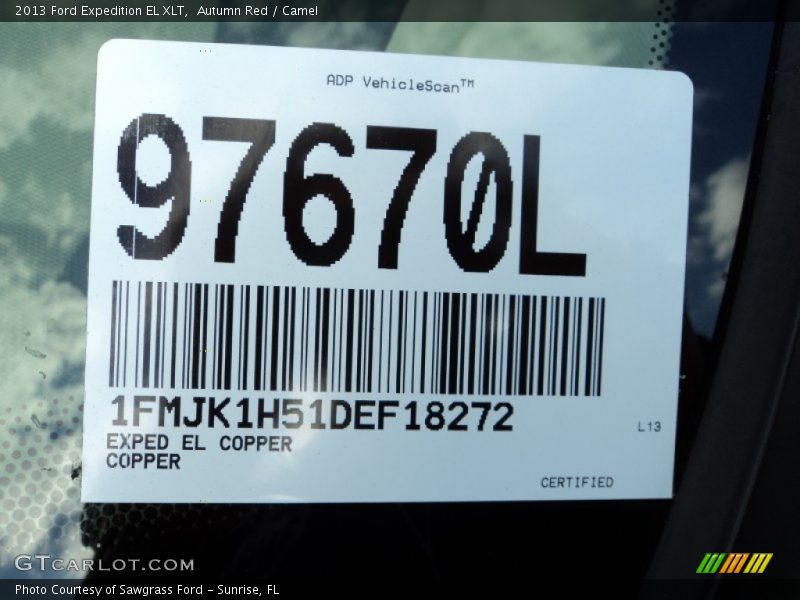 Autumn Red / Camel 2013 Ford Expedition EL XLT
