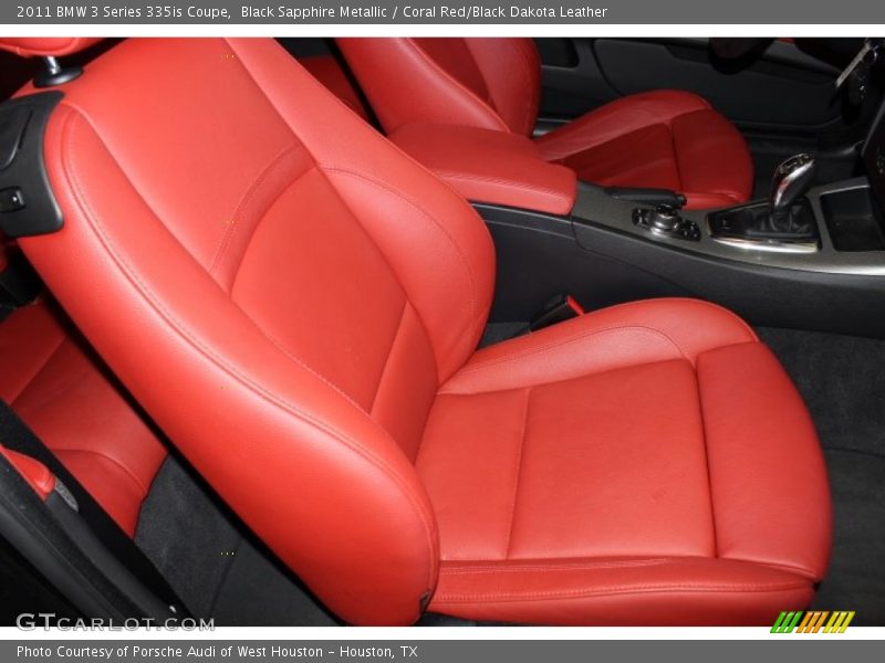 Black Sapphire Metallic / Coral Red/Black Dakota Leather 2011 BMW 3 Series 335is Coupe