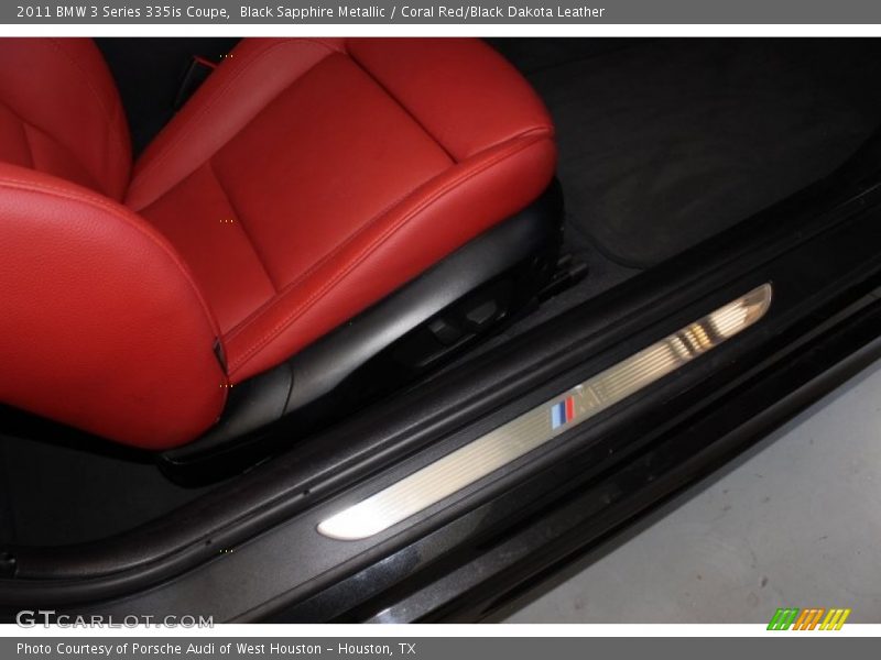 Black Sapphire Metallic / Coral Red/Black Dakota Leather 2011 BMW 3 Series 335is Coupe