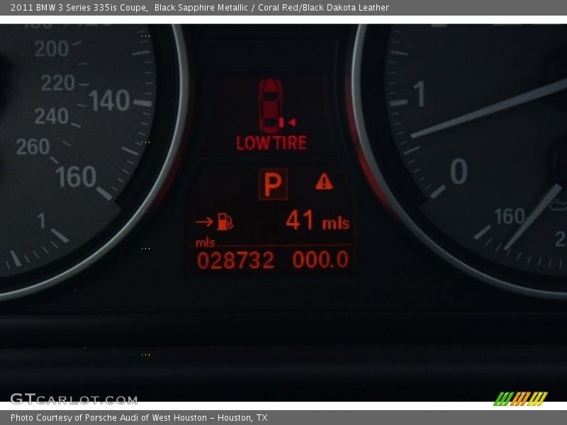 Black Sapphire Metallic / Coral Red/Black Dakota Leather 2011 BMW 3 Series 335is Coupe