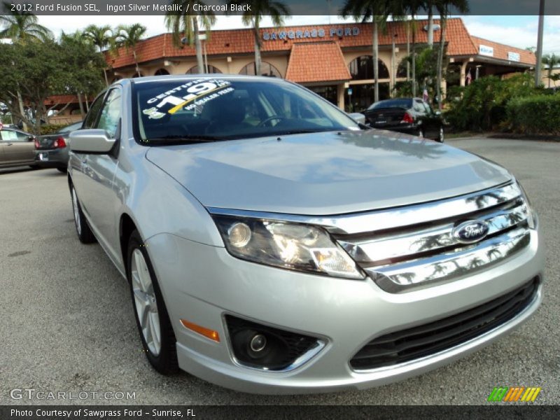 Ingot Silver Metallic / Charcoal Black 2012 Ford Fusion SEL