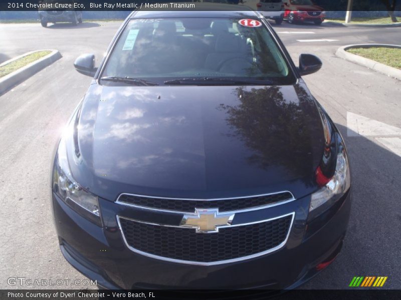 Blue Ray Metallic / Medium Titanium 2014 Chevrolet Cruze Eco