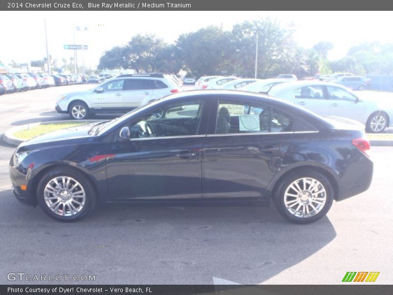 Blue Ray Metallic / Medium Titanium 2014 Chevrolet Cruze Eco