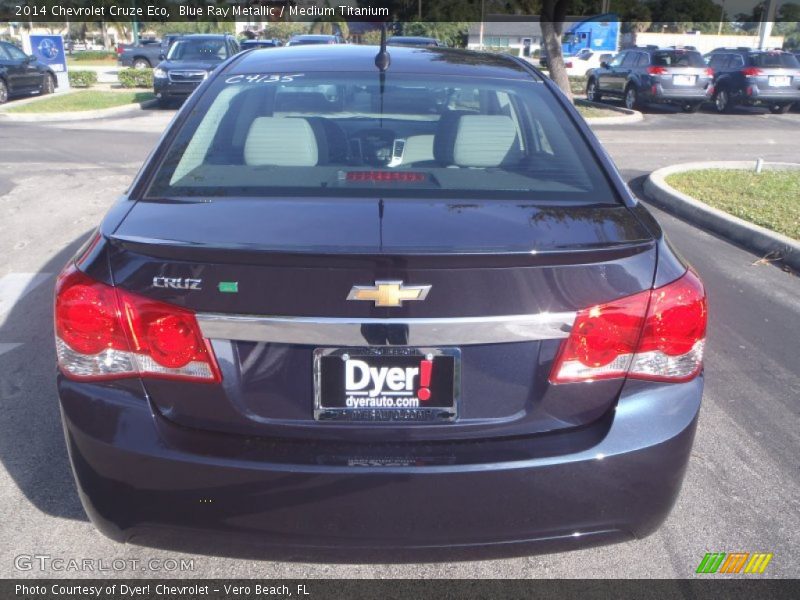 Blue Ray Metallic / Medium Titanium 2014 Chevrolet Cruze Eco
